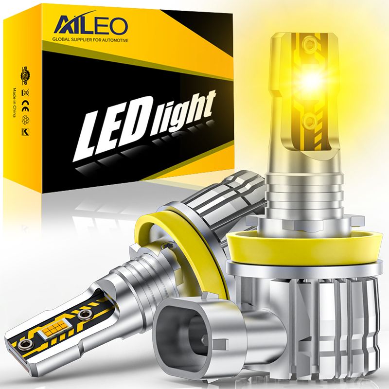 Led Fog Light H11 3000K Yellow - AILEO H11 LED H8 LED HB4