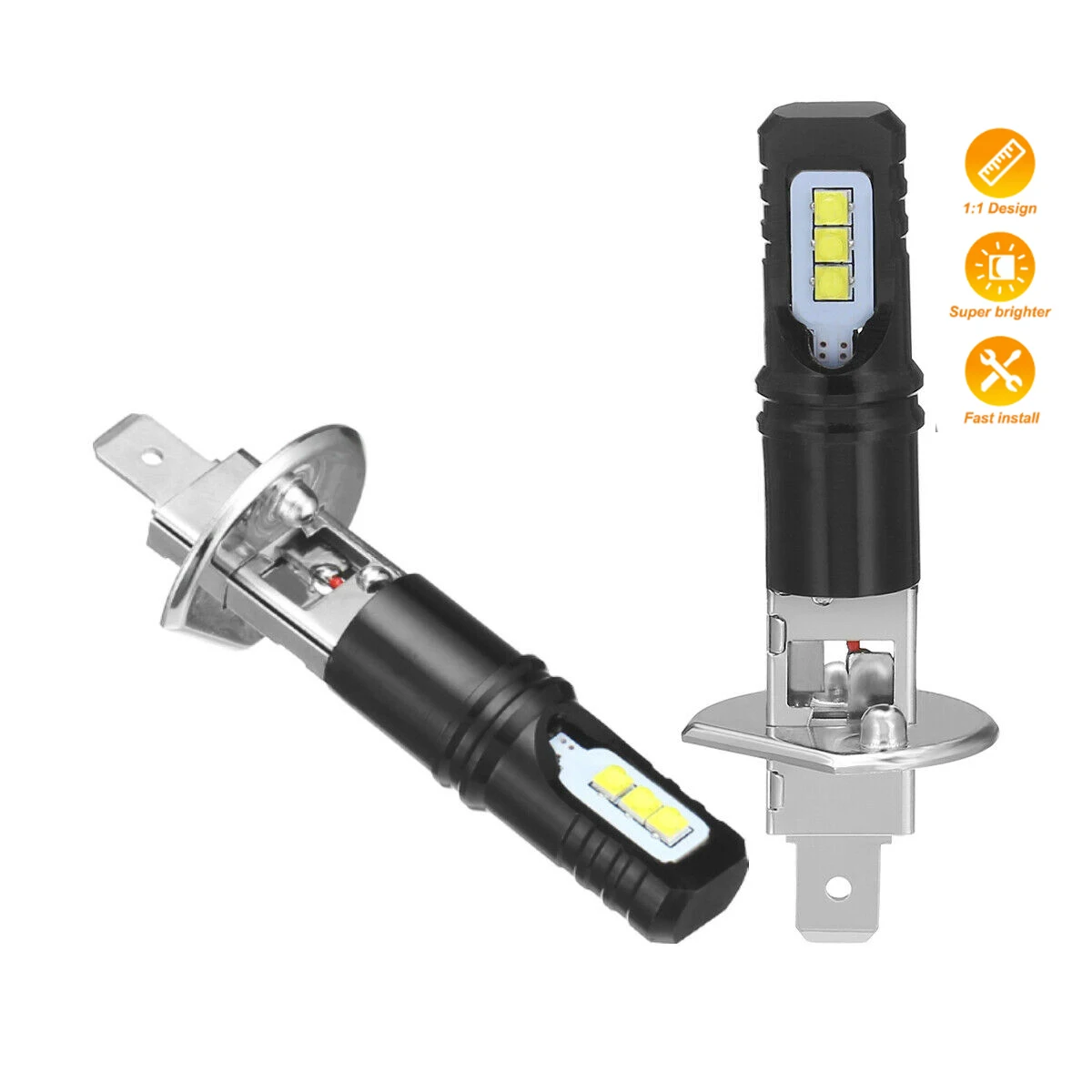 Led Headlight 6500K White 12000Lm - Ampoule de phare LED Canbus 12000LM