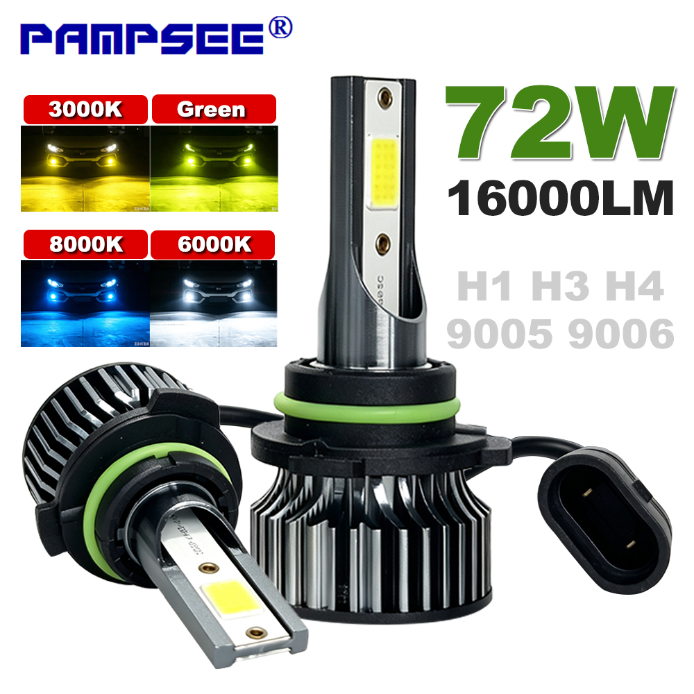Car Led Bulb H1 H3 H8 H11 - Ampoule LED 72W 16000LM pour phare