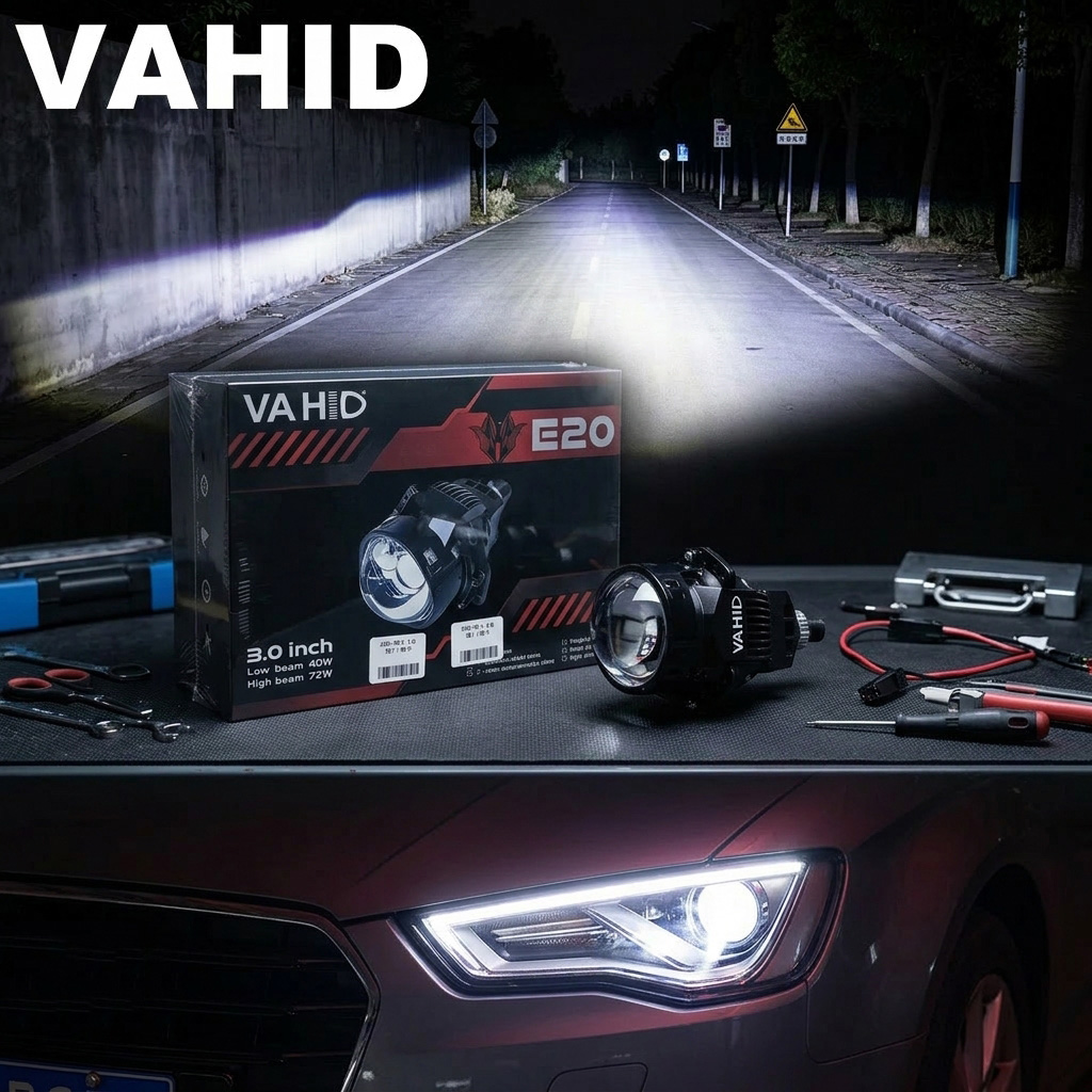 Laser Led Headlight Projector Lens - VAHID E20 2pcs 3 pouces Bi