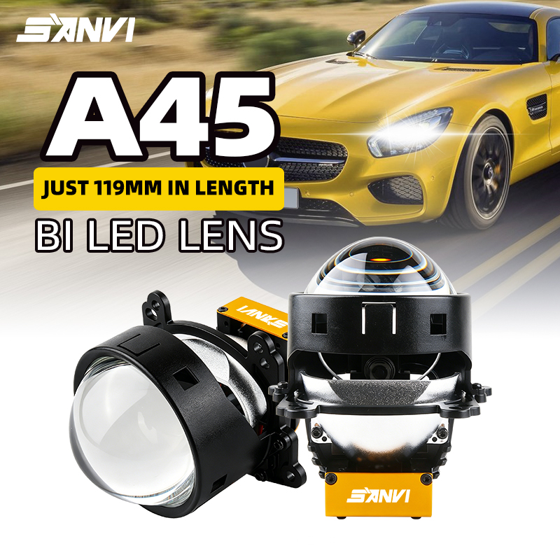 Bi Led Projector Lens 3 Inch - SANVI 6000K 3 pouces A45 Lentille