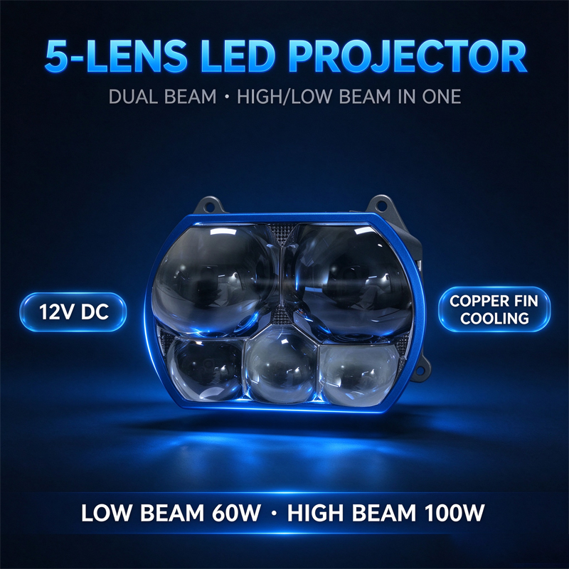 Laser Led Headlight Projector Lens - Phares LED à cinq lentilles 320W,