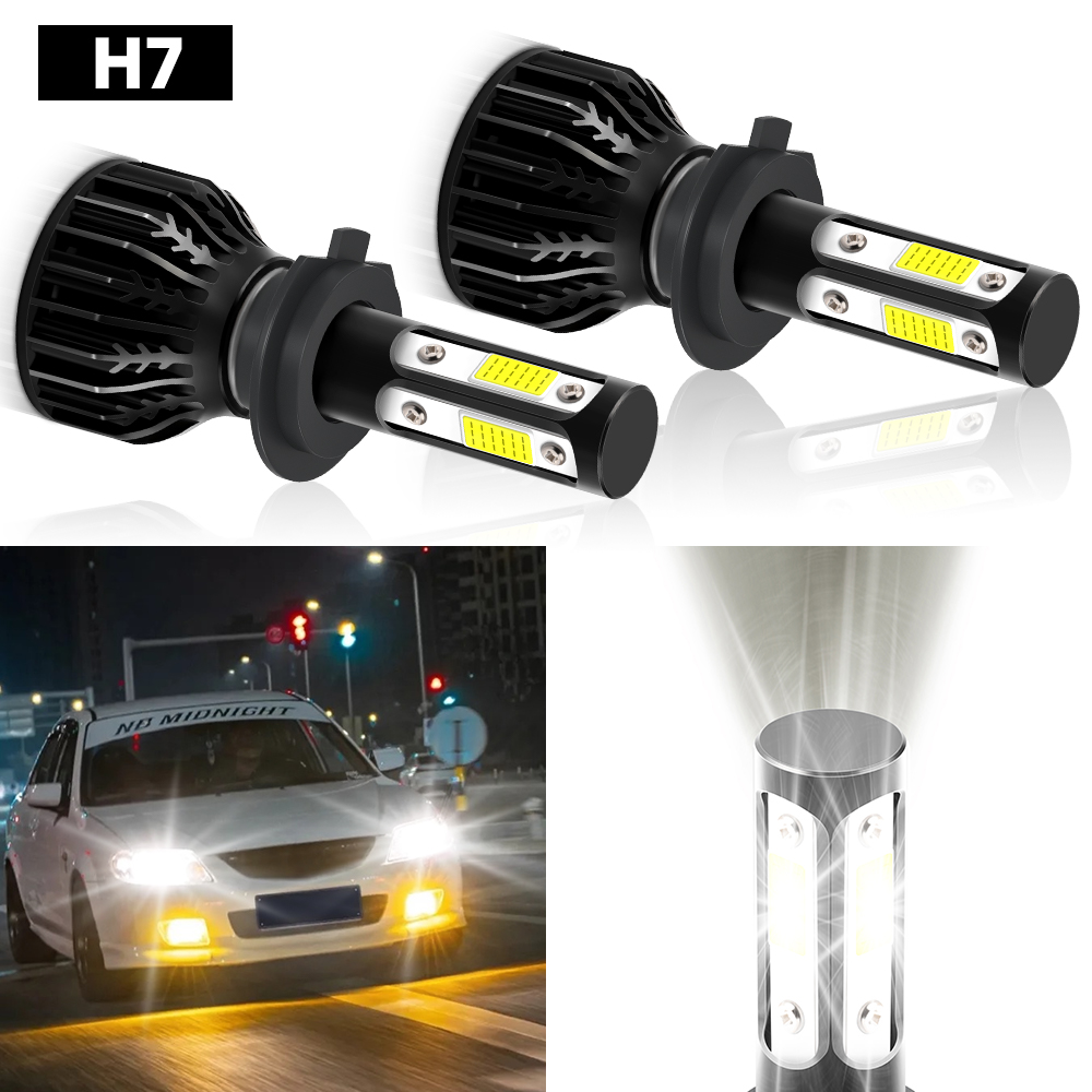 Led Headlight 6500K White 12000Lm - Ampoules de phares LED H7 pour