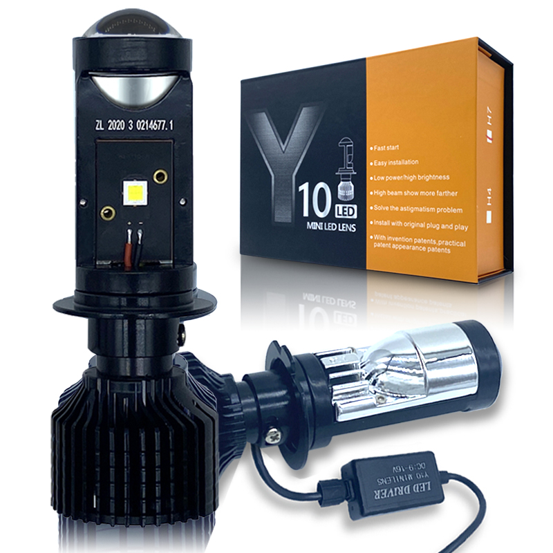 Laser Led Headlight Projector Lens - Lampe Canbus H4 H7 LED Y10