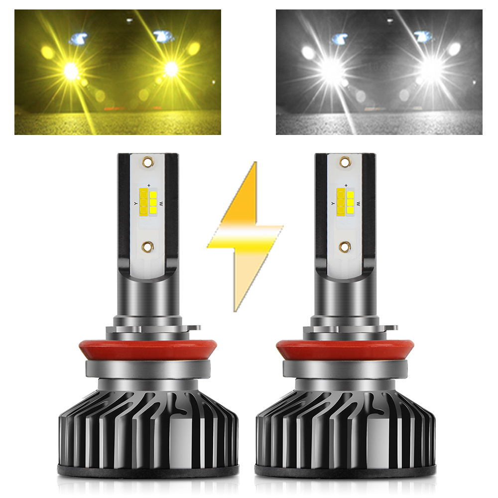 Led Fog Light H11 3000K Yellow - BraveWAY Strobe H11 LED Ampoules De