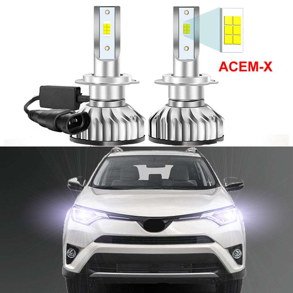 Led Headlight Bulb Canbus Error Free - 2Pcs Pour Toyota RAV4 RAV 4