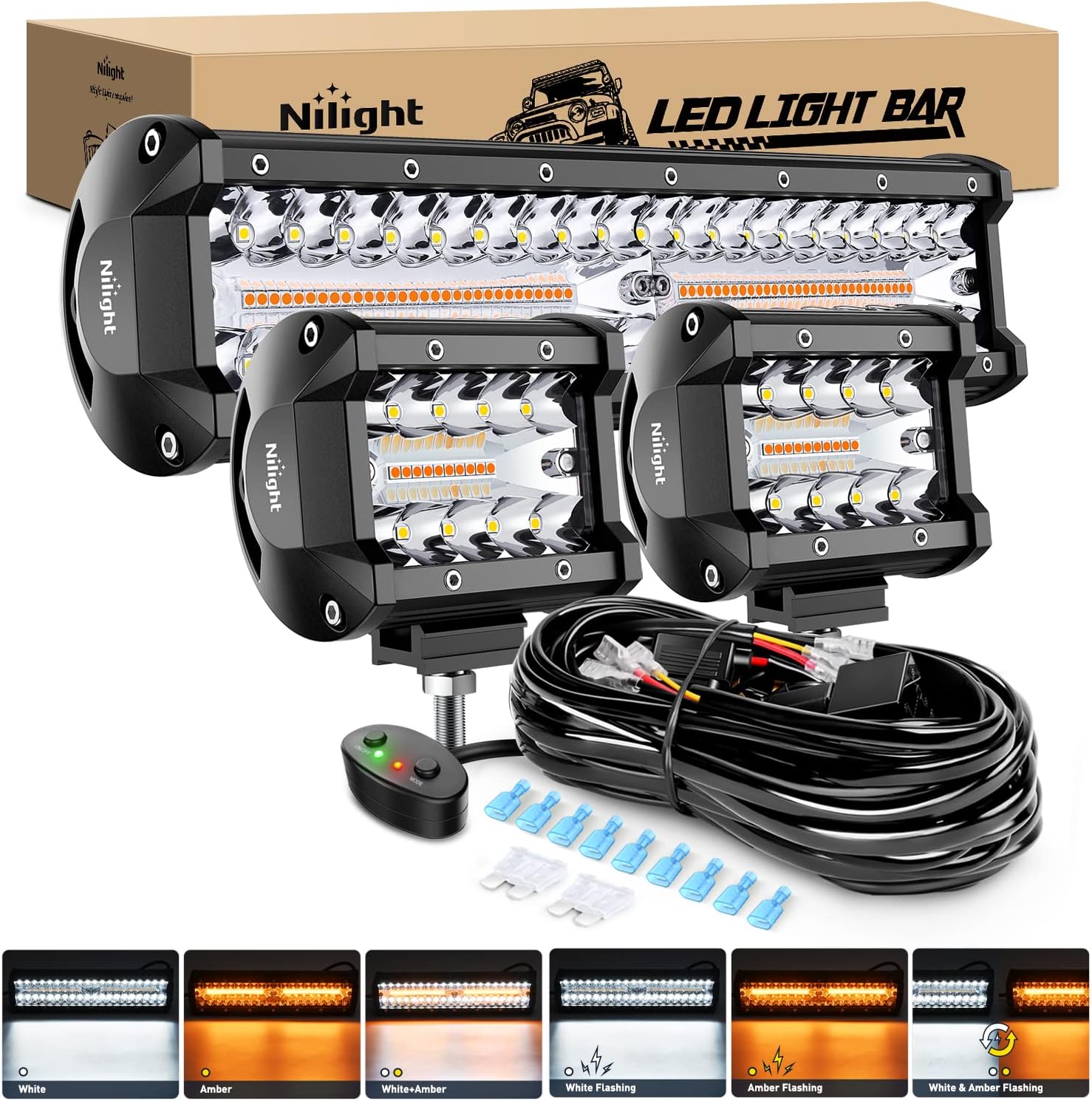 Led Work Light Bar 12 Inch Offroad - Barre lumineuse LED Nilight 12 pouces