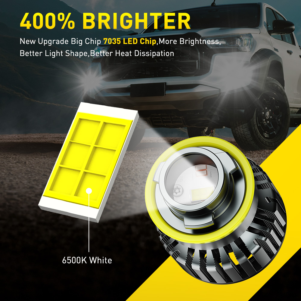 2 ampoules LED antibrouillard  - Led Fog Light H11 3000K Yellow avis et prix
