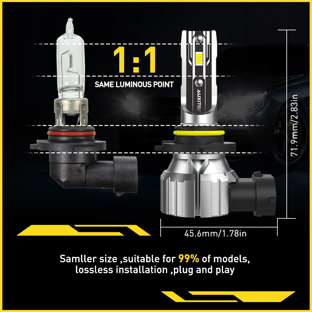 AUXITO 2Pcs 9006 HB4 H11 Feux  - Car Led Headlight 9005 9006 avis et prix