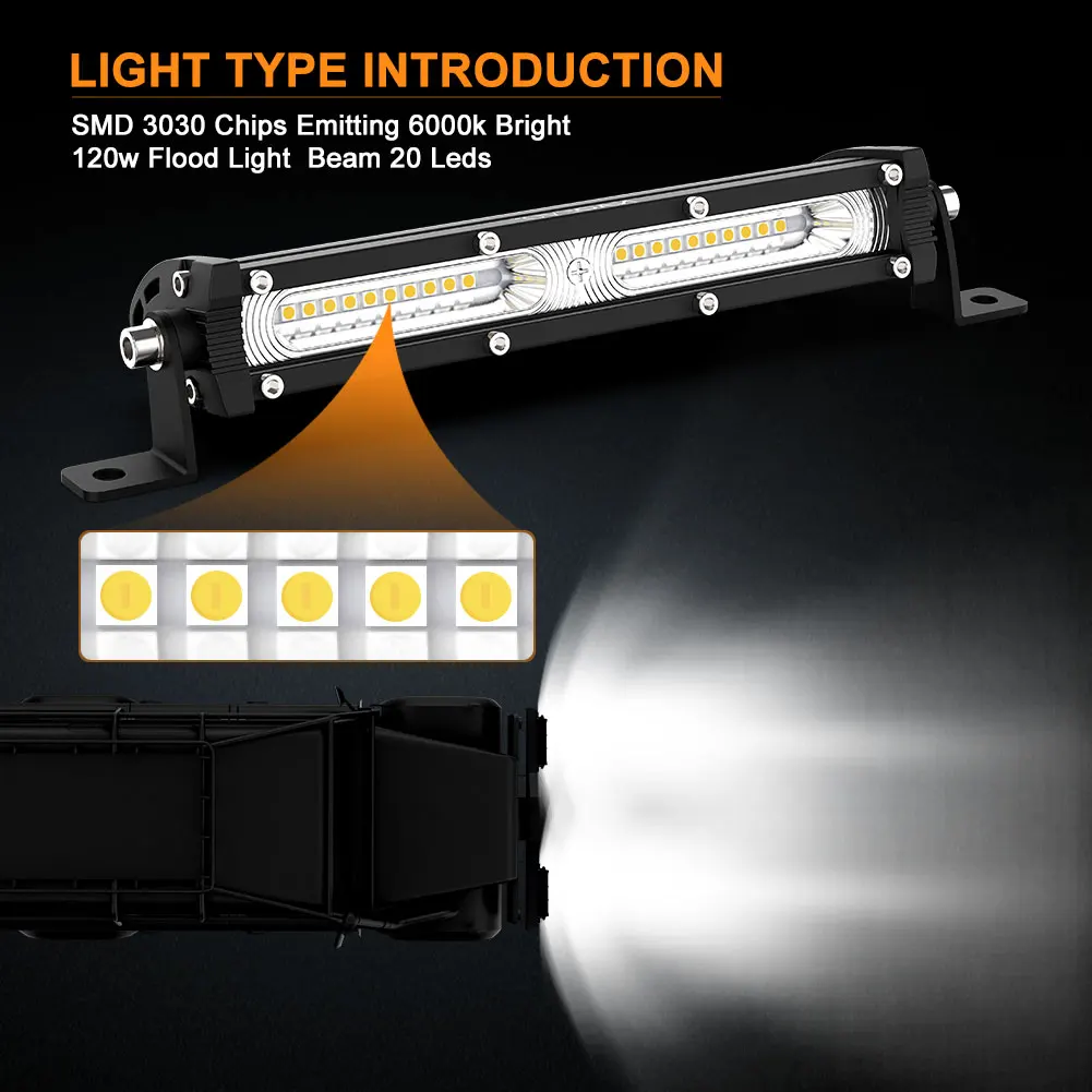 NAOEVO 4x4 barre lumineuse LED - Led Work Light Bar 12 Inch Offroad avis et prix
