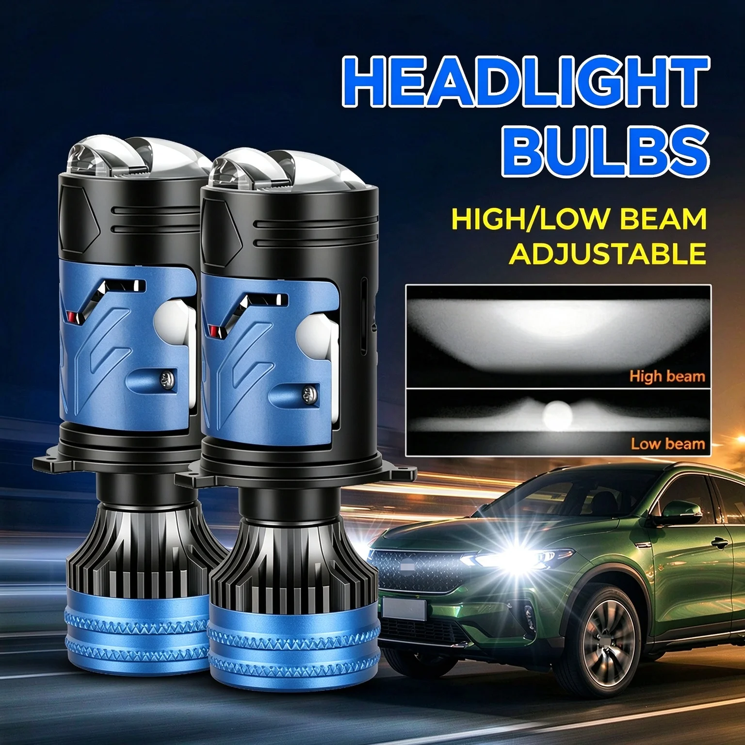 Ampoule de phare LED H4, lenti - Led Headlight H4 Hi Lo 120W avis et prix