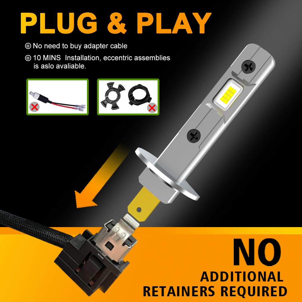 MZGN 2 pièces 12000LM H1 LED a - Led Headlight 6500K White 12000Lm avis et prix
