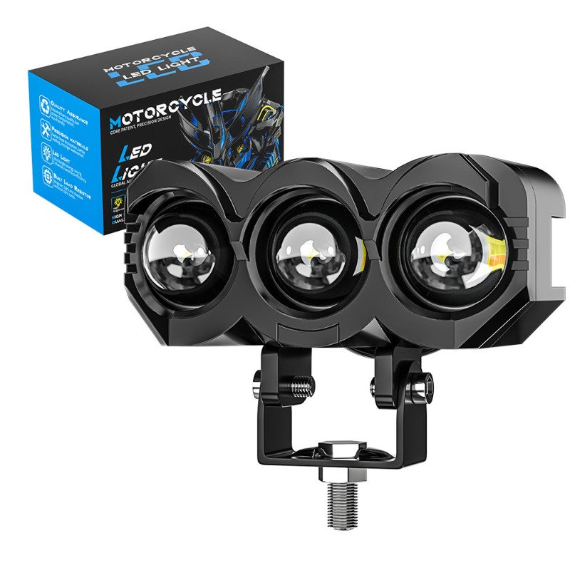 Phare de moto LED style hibou, - Led Headlight 6500K White 12000Lm avis et prix