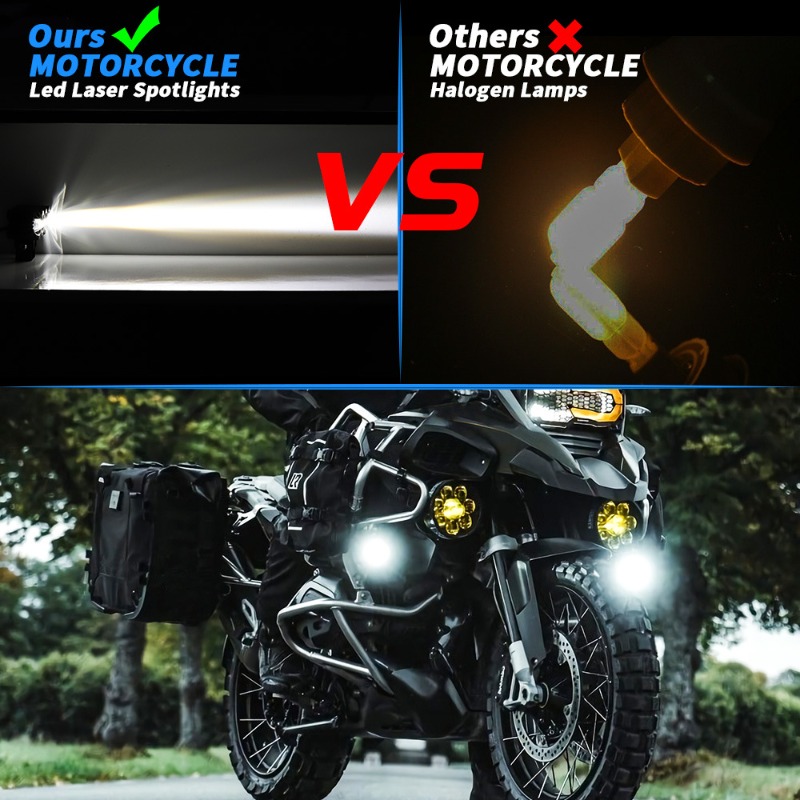 Phare de moto LED style hibou, - Led Headlight 6500K White 12000Lm avis et prix