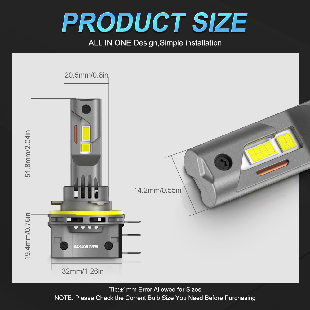 Ampoules de phares LED H15 CAN - Led Headlight Bulb Canbus Error Free avis et prix