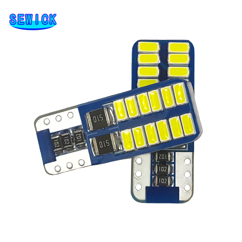 100 ampoules LED T10 W5W 3014  - Led Tail Light Bulb Canbus avis et prix