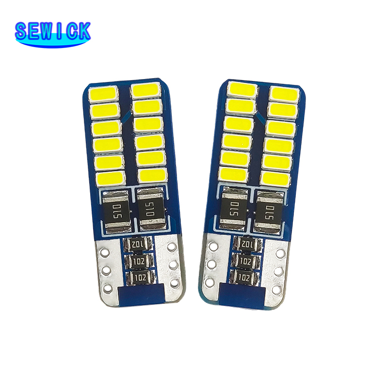 100 ampoules LED T10 W5W 3014  - Led Tail Light Bulb Canbus avis et prix