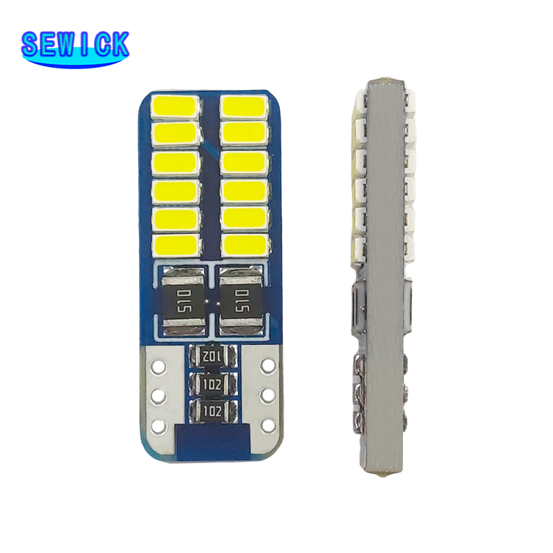 100 ampoules LED T10 W5W 3014  - Led Tail Light Bulb Canbus avis et prix