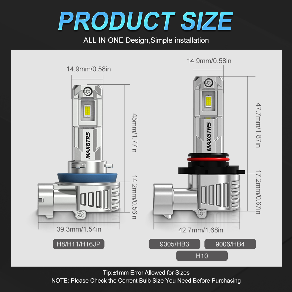 Ampoules de phares LED H10 H11 - Car Led Headlight 9005 9006 avis et prix