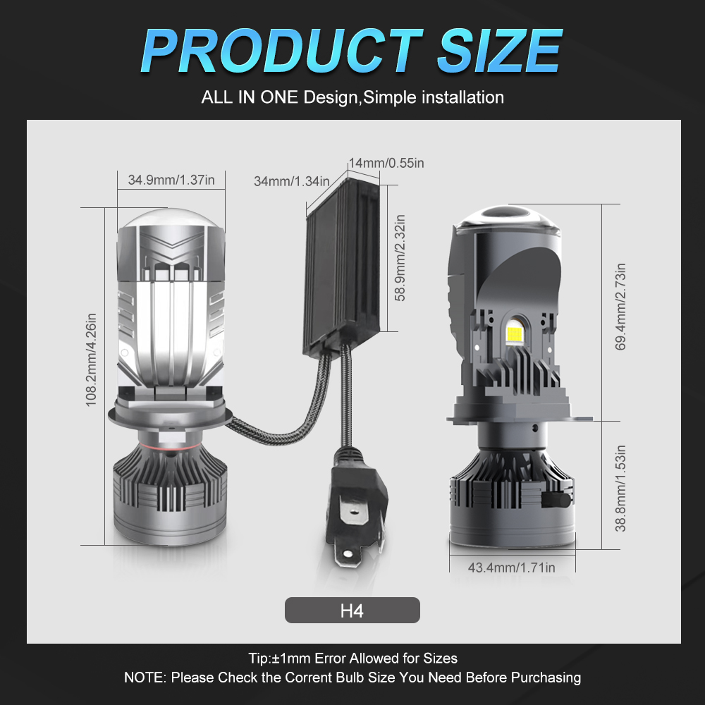 MAXGTRS nouveau 200W Auto lamp - Led Headlight H4 Hi Lo 120W avis et prix