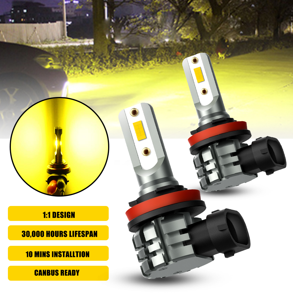 Ampoules LED AUXITO H8 H11 pou - Led Fog Light H11 3000K Yellow avis et prix