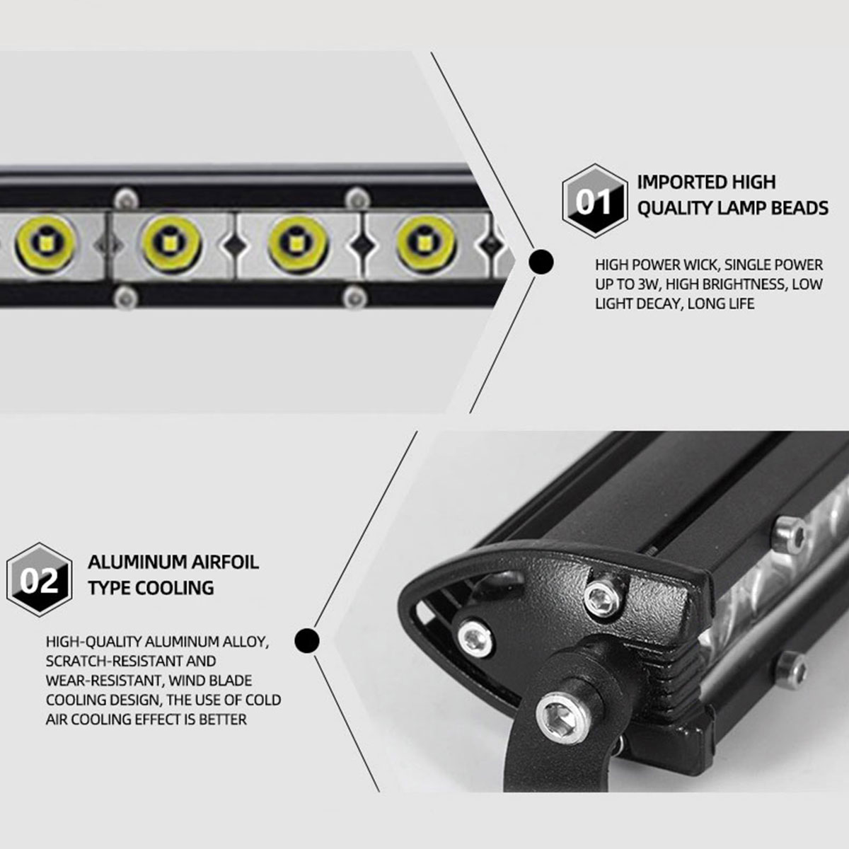 Barre lumineuse de travail LED - Led Work Light Bar 12 Inch Offroad avis et prix