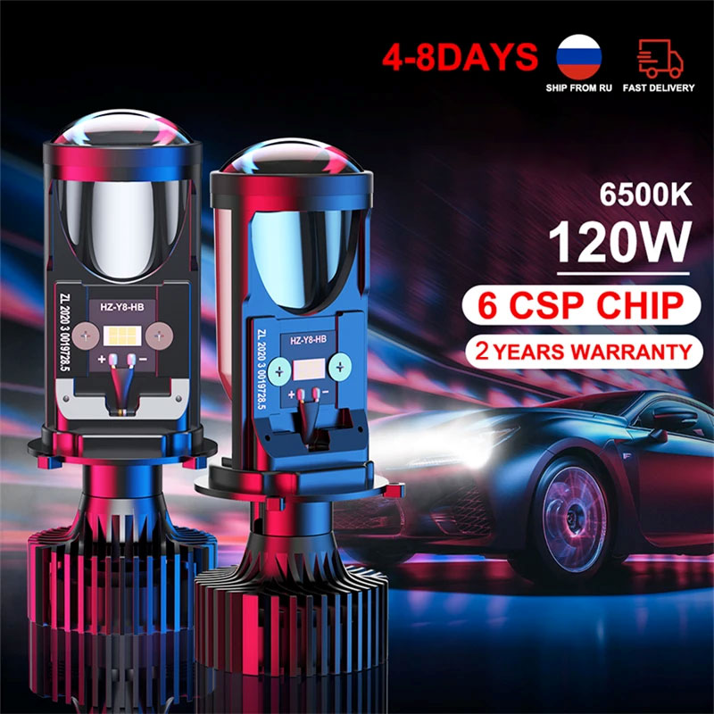 Y6D H4 phare LED Canbus lampe  - Led Headlight H4 Hi Lo 120W avis et prix
