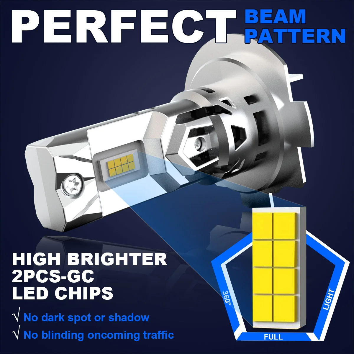 2 pièces H7 mince LED ampoule  - Led Headlight Bulb H7 20000Lm avis et prix