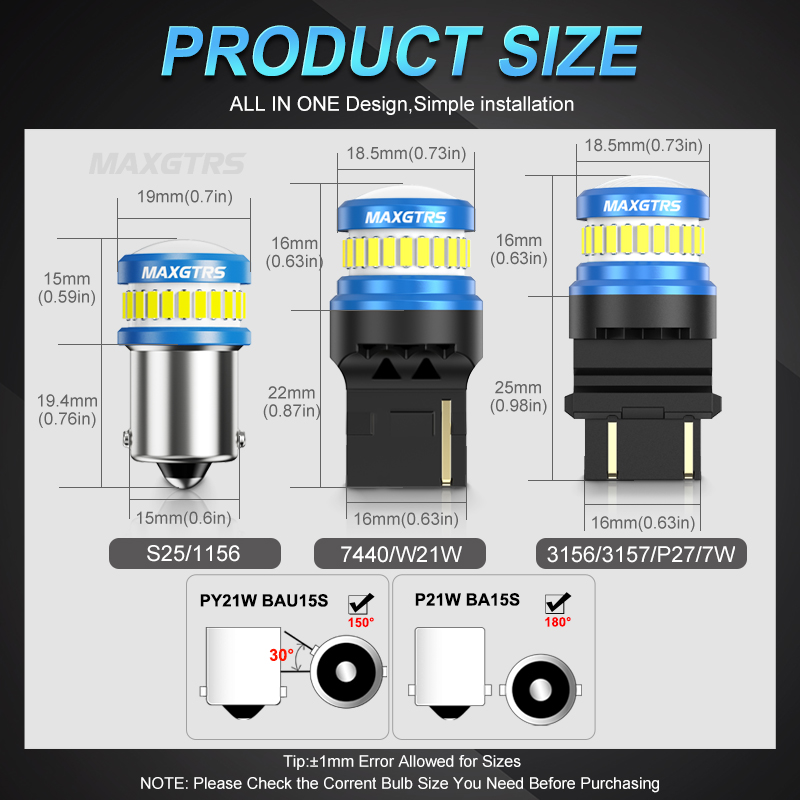 2 ampoules LED BA15S P21W S25  - Led Tail Light Bulb Canbus avis et prix