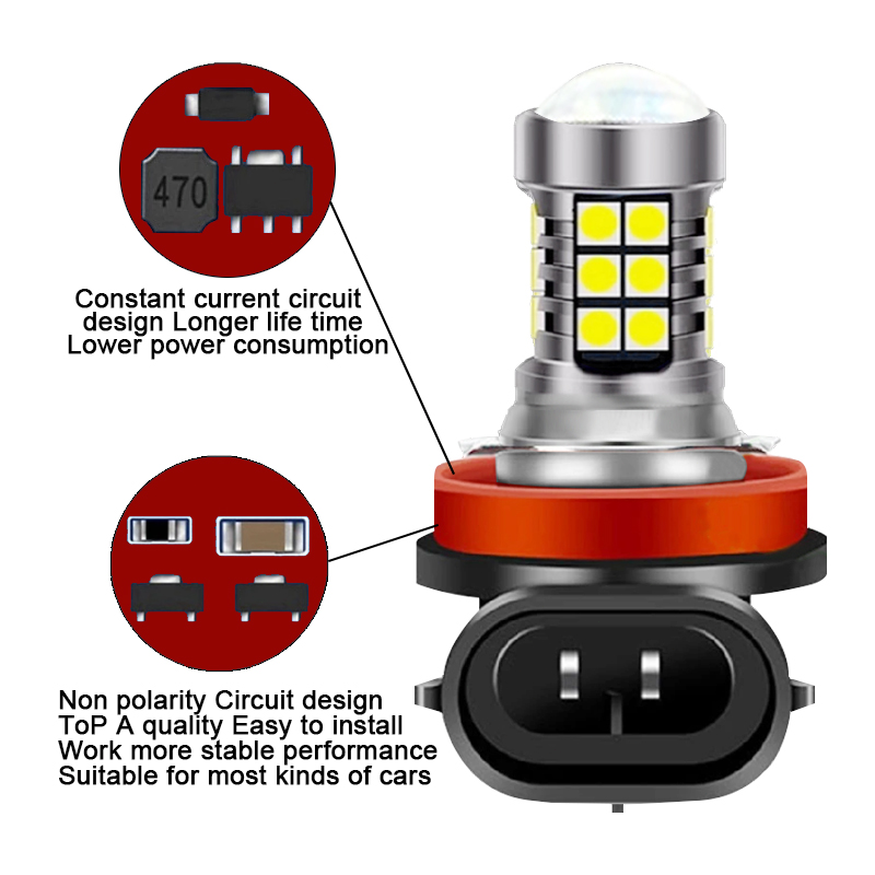 2 ampoules LED H8 H11 H16 HB4  - Led Fog Light H11 3000K Yellow avis et prix