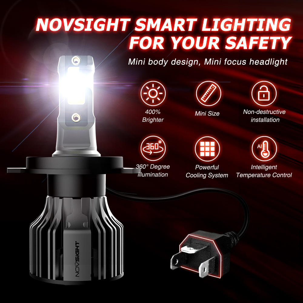 NOVSIGHT – ampoules antibrouil - Car Led Bulb H1 H3 H8 H11 avis et prix