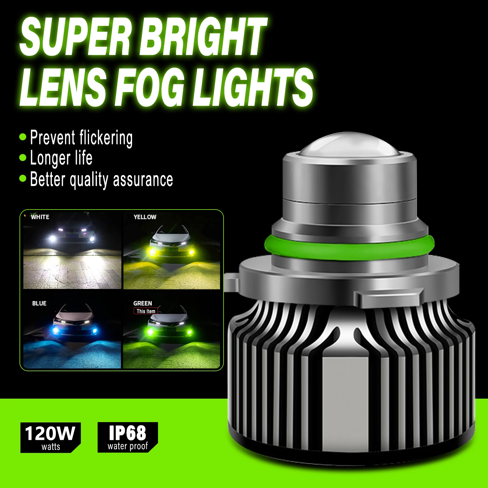 Phare LED Laser HB4 9006, 120W - Car Led Headlight 9005 9006 avis et prix