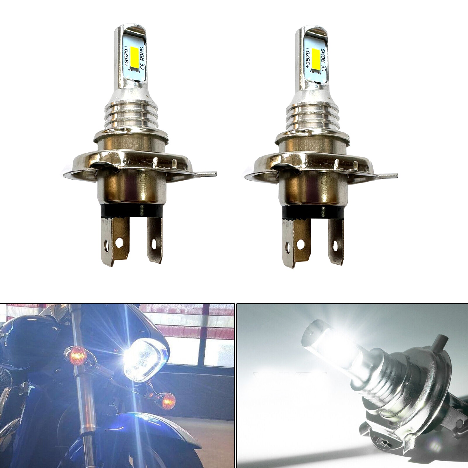 Ampoules de phares de voiture  - Motorcycle Led Headlight Bulb H4 avis et prix