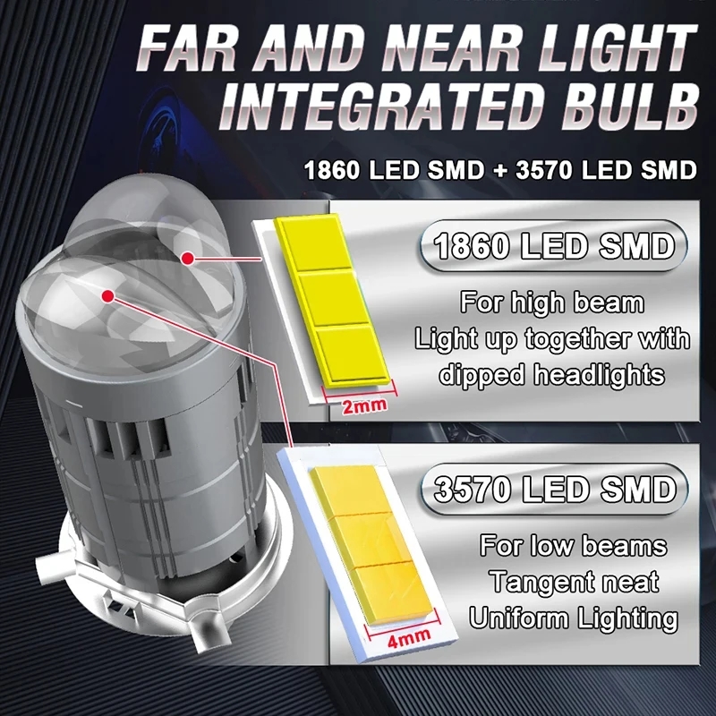 Ampoule de voiture H4 Bi Mini  - Motorcycle Led Headlight Bulb H4 avis et prix