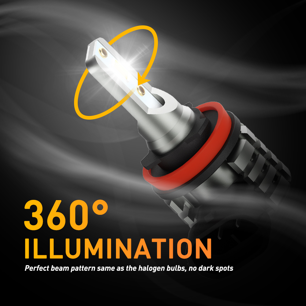 AUXITO 2 pièces Feux antibroui - Led Fog Light H11 3000K Yellow avis et prix